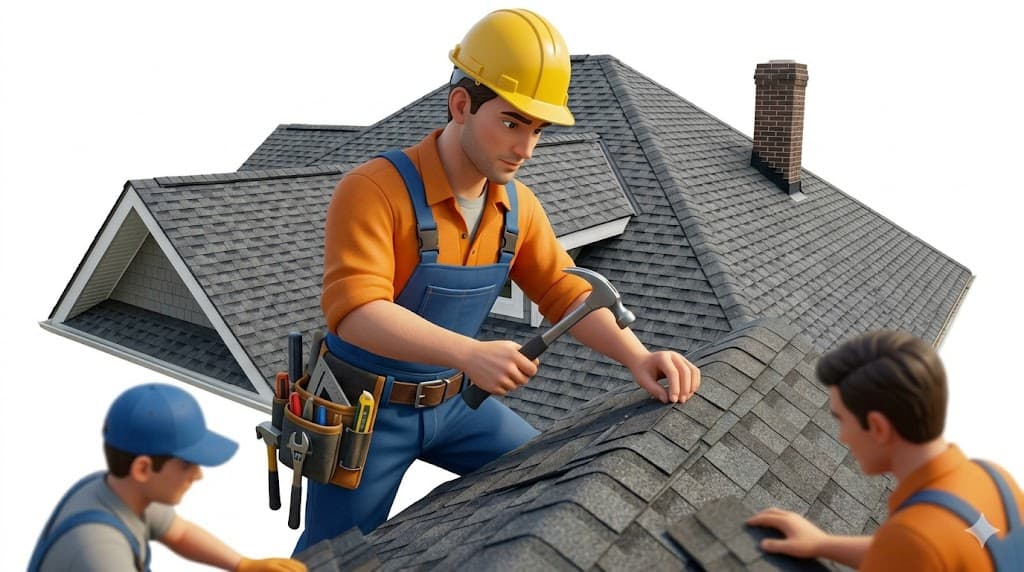 Professional technician working on home repair